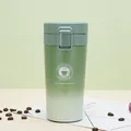 Gradient green 304 stainless steel insulated coffee cup with flip lid - 380ml / Gen 1 Gradient Style / Gradient Green