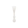 White plastic hairbrush cleaning claw tool with ergonomic handle for hair removal - Gourd Handle Cleaning Claw / White