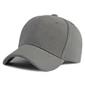 Minimalist grey suede baseball cap with sun protection for stylish men and women - Adjustable / Gray