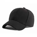 Casquette de baseball classique en daim noir pour hommes et femmes avec sangle réglable - Réglable / Noir