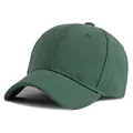 Simple dark green suede baseball cap featuring a minimalist design and curved brim - Adjustable / Dark Green