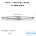 Armreif aus S925 Sterlingsilber mit Moissanit und 1,37 Karat Rundschliff-Steinen - Liebespfand (B12852) + GRA/Schwarze Karte / 50*60mm