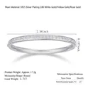 Sterling silver moissanite bangle bracelet with 60mm diameter and 2.7 carat total weight - Future Guidance (B13167) + GRA/Black Card / 50*60mm