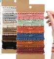 Bohemian braided elastic hair ties and bracelets in assorted vintage color sets - Bamboo Knot Style - Vibrant Mixed Colors - Double Card High Capacity