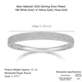 Hochwertiger S925 Sterlingsilber-Armreif mit brillanten Moissanit-Steinen besetzt - B13780 + GRA/Schwarze Karte / 50*60mm