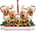 Addobbo natalizio in PVC con sette renne carine per la decorazione delle feste - 7 Teste