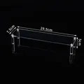 Clear acrylic display stand riser 29.5x7.5x5cm for figures and collectibles storage - Transparent (Length 30cm, 1 Tier)