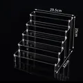 5-tier clear acrylic tiered display stand, 29.5x32x25cm, for figurines and jewelry - Transparent (Length 30cm, 5 Tiers)