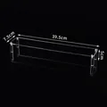 Transparent acrylic display stand for figures and blind boxes, 39.5 x 7.5 x 5 cm size - Transparent (Length 40cm, 1 Tier)