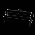 Premium 2-tier transparent acrylic display stand for figures and jewelry, 39.5x14x10cm size - Transparent (Length 40cm, 2 Tiers)