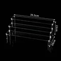 Transparent 3-tier acrylic display stand for figures and dolls, 39.5x15x20cm size - Transparent (Length 40cm, 3 Tiers)