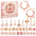 Rose gold DIY charm bracelet advent calendar gift set for girls with holiday box - RC486 Rose Gold Series 31-Day Christmas Blind Box / Rose Gold