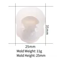 Transparante siliconen mal schedel voor doe-het-zelf hars sieraden en Halloween decoraties - Enkele Schedel Siliconen Vorm