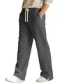 Pantaloni casual da uomo grigio scuro con coulisse e particolare motivo jacquard - S / grigio scuro