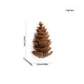 Detailed view of single brown plastic simulation pine cone for Christmas wreath decoration - 4cm-1 Artificial Pine Cone / 500g