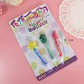 Set of 3 cartoon balloon and star shaped birthday candles in 8.7cm size for cake - Star Flame Candle