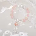 Fairy style beaded crystal bracelet with pink star charms in a sweet design. - Aurora Sea Star Bracelet Orange