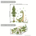 Grands autocollants muraux dinosaure et arbre pour chambre, taille finale 150x160cm - Style Dinosaure de Dessin Animé Forêt et Œuf (B16013) / 30*90cm (4 pièces)