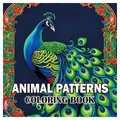 Adult animal patterns mandala coloring book featuring a detailed colorful peacock illustration - 24 Sheets / Animal Patterns (New)