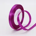 High quality 1cm purple satin ribbon roll for elegant gift wrapping and DIY crafts - 34# Rose Purple