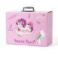 Set d'arte rosa da 220 pezzi per bambini con motivo a cavallo arcobaleno e unicorno - Unicorno / Set da 160 pezzi