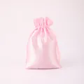 Elegant pink satin drawstring pouch for jewelry and gift packaging with glossy finish - 15*20cm / Pink