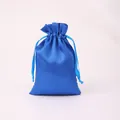 Vibrant blue satin drawstring pouch for jewelry or accessories storage - 15*20cm / Royal Blue
