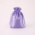 Elegant lavender purple satin drawstring pouch for jewelry and luxury gift packaging - Light Purple
