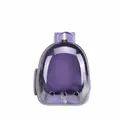 Lila transparenter Panorama-Haustierrucksack für Katzen und kleine Hunde atmungsaktiv - Basisstil / Lila