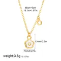 13mm x 7mm pendant size and 46cm chain length dimensions for gold flower necklace - Mother of Pearl Five-Petal Flower