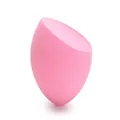 Soft pink slanted cut teardrop makeup sponge for dry and wet cosmetic application - Bevel Shape - Deep Pink