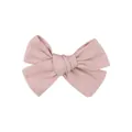 Handmade soft pink embroidered fabric bow hair clip for children, textured finish - White Grey Lace Series 4-Piece Set (Style 6)