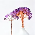 Handmade natural amethyst crystal money tree with copper wire for DIY home decor gift - 15CM / Amethyst