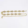 Vintage bohemian gold metal waist chain with pearl accents for women dress belt - Vintage Gourd & Artificial Pearl Waist Chain (Antique Gold)