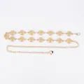 Elegant gold metal waist chain with textured round charms for bohemian style dresses. - 3D Hollow Irregular Disc Waist Chain (Gold)