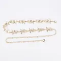 Vintage bohemian golden metal waist chain belt with decorative star charms for women - Five-Pointed Star Metal Waist Chain (Gold)