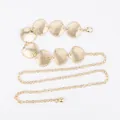 Elegant gold metal waist chain with bohemian seashell plates for women's dresses. - Large Scallop Shell Waist Chain (Gold)