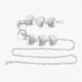 Bohemian silver metal waist chain belt with elegant shell-shaped decorative plates - Large Scallop Shell Waist Chain (Silver)