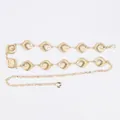 Elegant gold metal shell waist chain belt for women with bohemian style - Large Shell Metal Waist Chain (Gold)