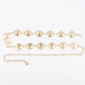 Elegant bohemian gold metal waist chain belt featuring shell ornaments for women - Small Scallop Shell Waist Chain (Gold)