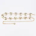 Bohemian vintage gold shell link waist chain belt for women's dresses accessory - Sea Shell Metal Waist Chain (Gold)