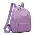 Stylish and lightweight lavender nylon backpack for women outdoor travel leisure - Light Purple
