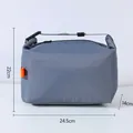 Durable grey insulated lunch bag for office workers with 24.5 x 14 x 22 cm dimensions - Dumpling Style Insulated Bag / Gray