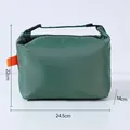Green insulated lunch bag for camping with dimensions 24.5x22x14cm. - Dumpling Style Insulated Bag / Green