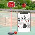 Canasta de baloncesto ajustable para niños con accesorios y soporte 70-173cm - Canasta de baloncesto de hierro ajustable de 1,75 m (70-173 cm) / Rojo