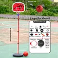 Adjustable kids basketball hoop set with 80-200cm height and full accessories - 2m Adjustable Iron Hoop (80-200cm)