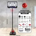 Height-adjustable kids basketball hoop stand with full accessories kit - 1.93m Adjustable Iron Hoop