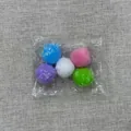Balles en peluche colorées pour chats, lot de 5, jouet silencieux pour animaux - Balle Rebondissante de 3,8cm (1 Pièce) / Multicolore Aléatoire (Lot de 5)