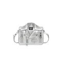 Sac bandoulière créatif en PU argenté en forme de veste avec rivets et fermetures éclair - Argent Style 1