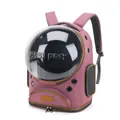 Pink space capsule pet carrier backpack for cats and small dogs with bubble window - Space Capsule Backpack / High Capacity Pink